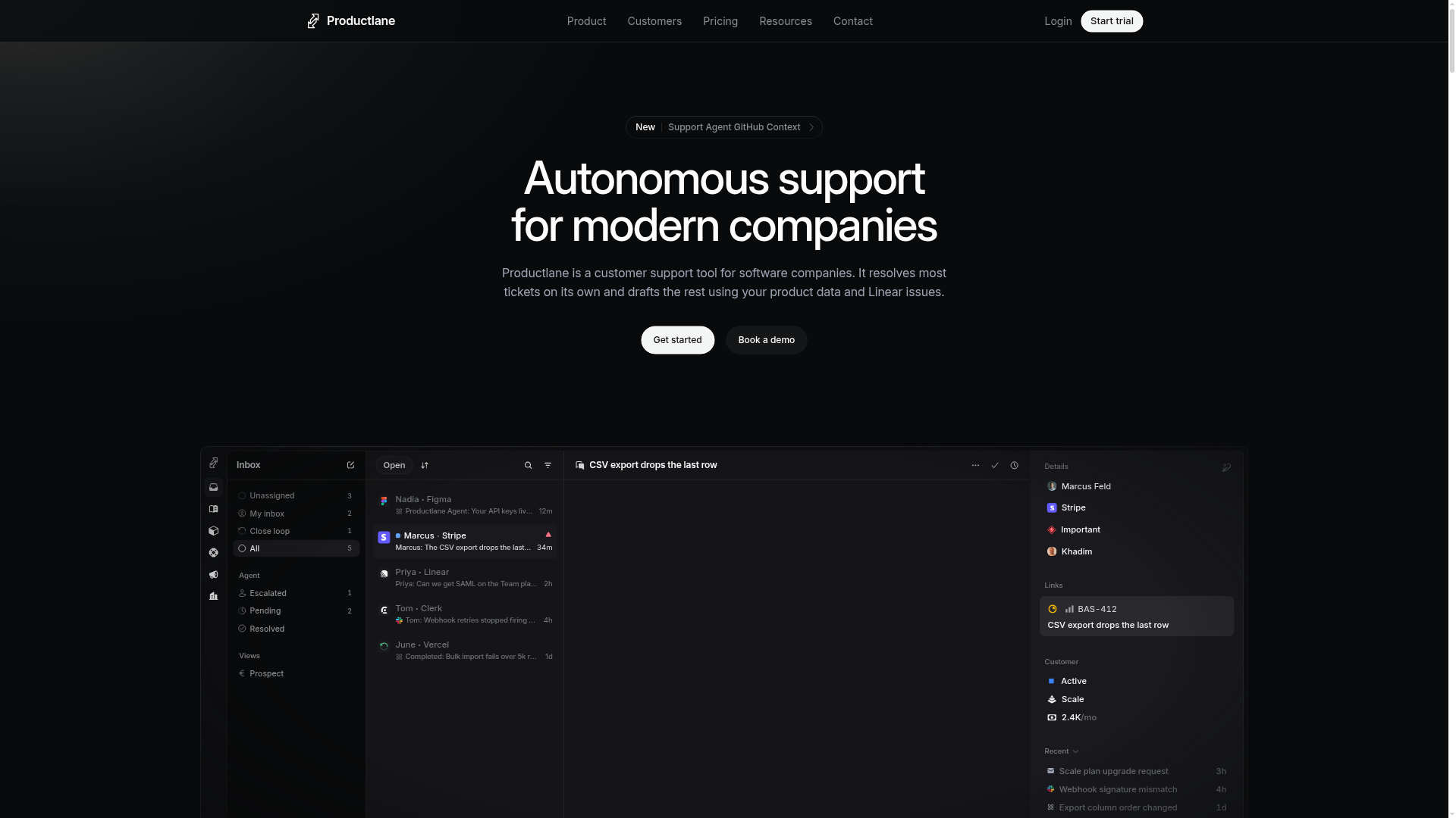 Productlane screenshot