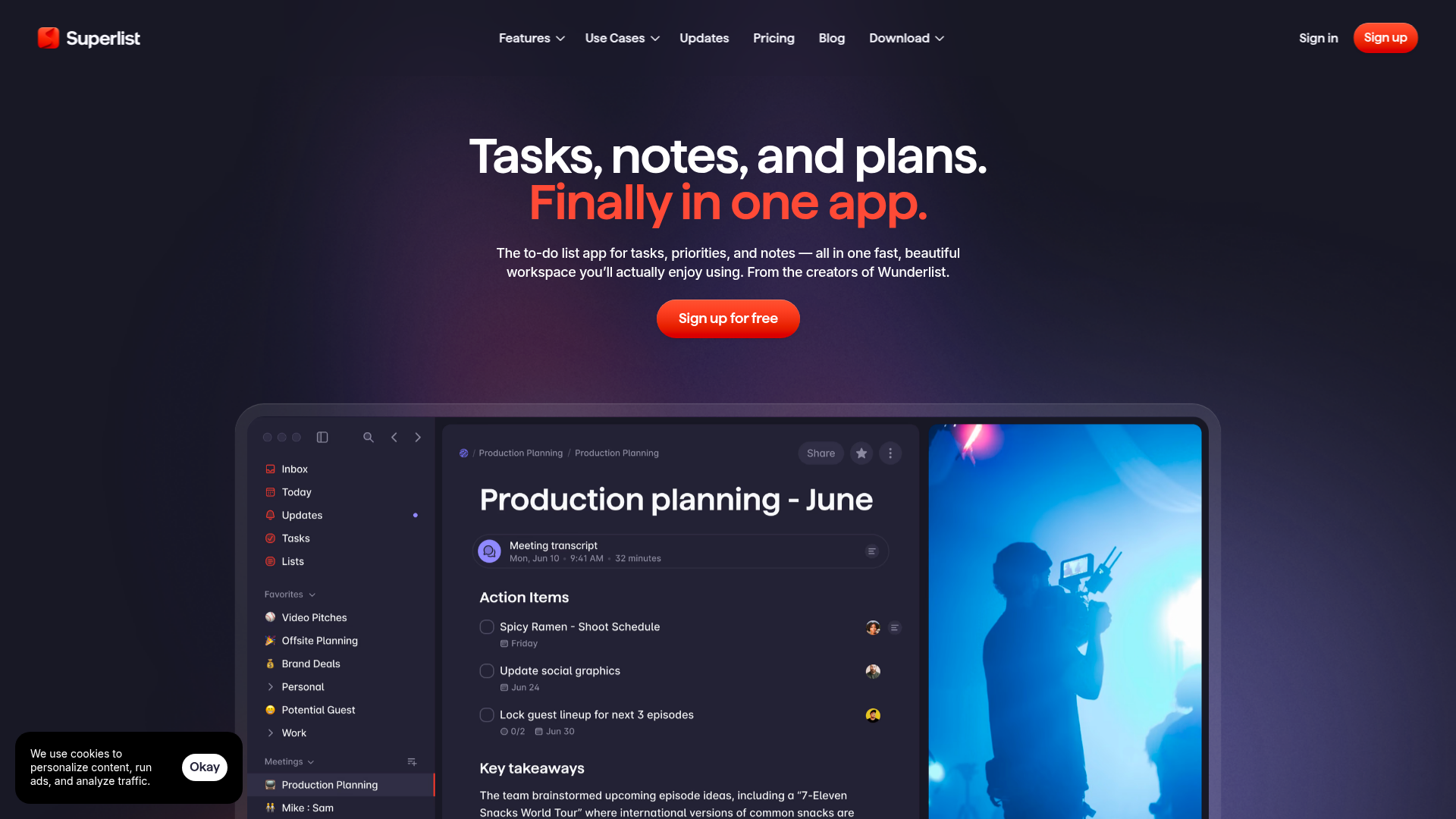 Superlist screenshot