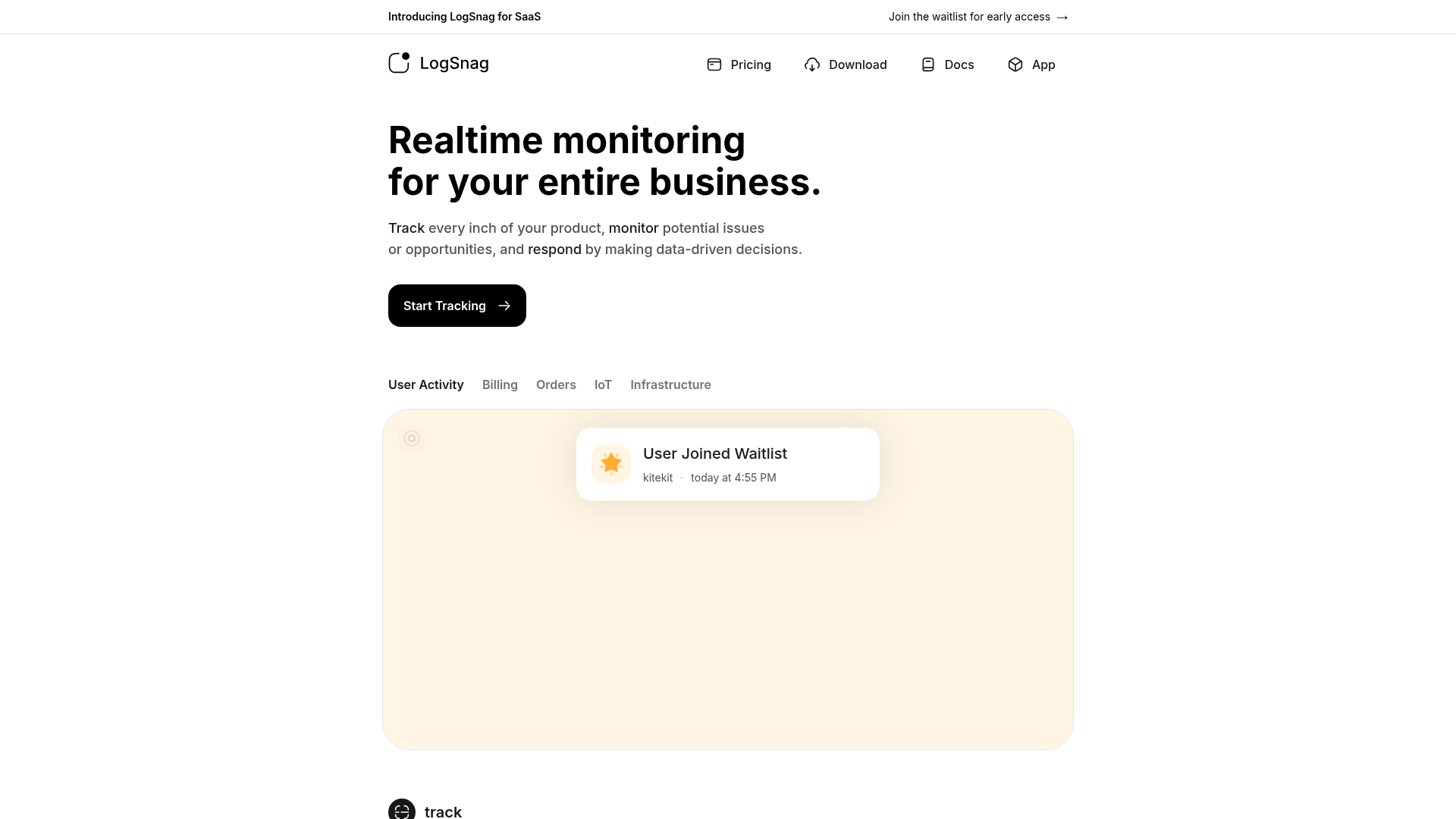 LogSnag screenshot LogSnag screenshot