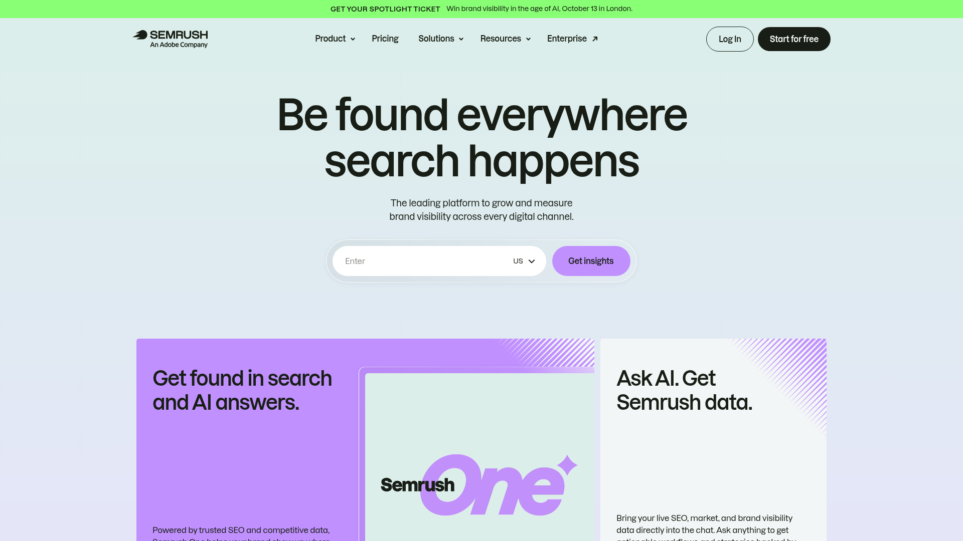 Semrush screenshot Semrush screenshot