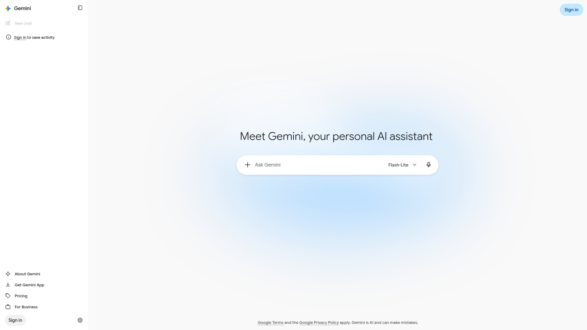 ‎Google Gemini screenshot