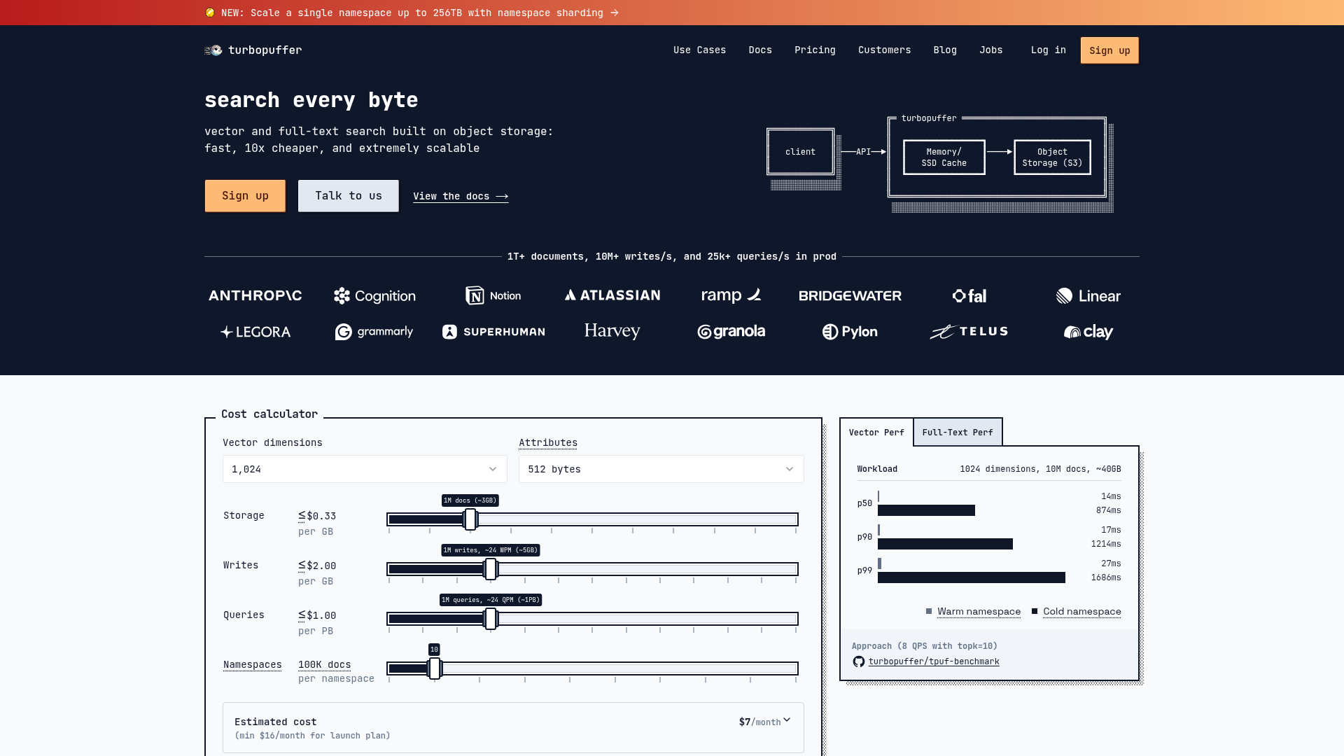 turbopuffer screenshot