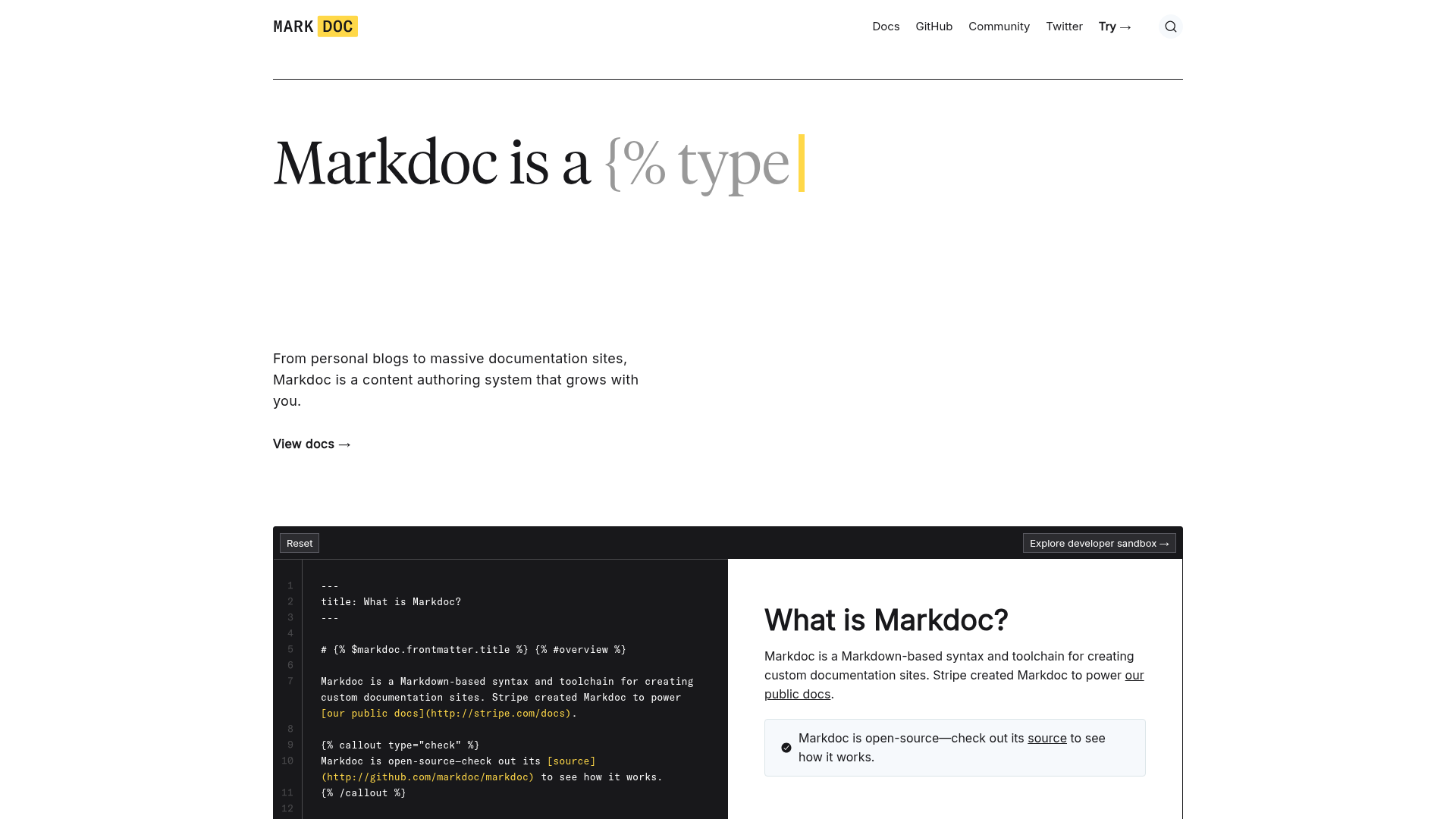 Markdoc screenshot