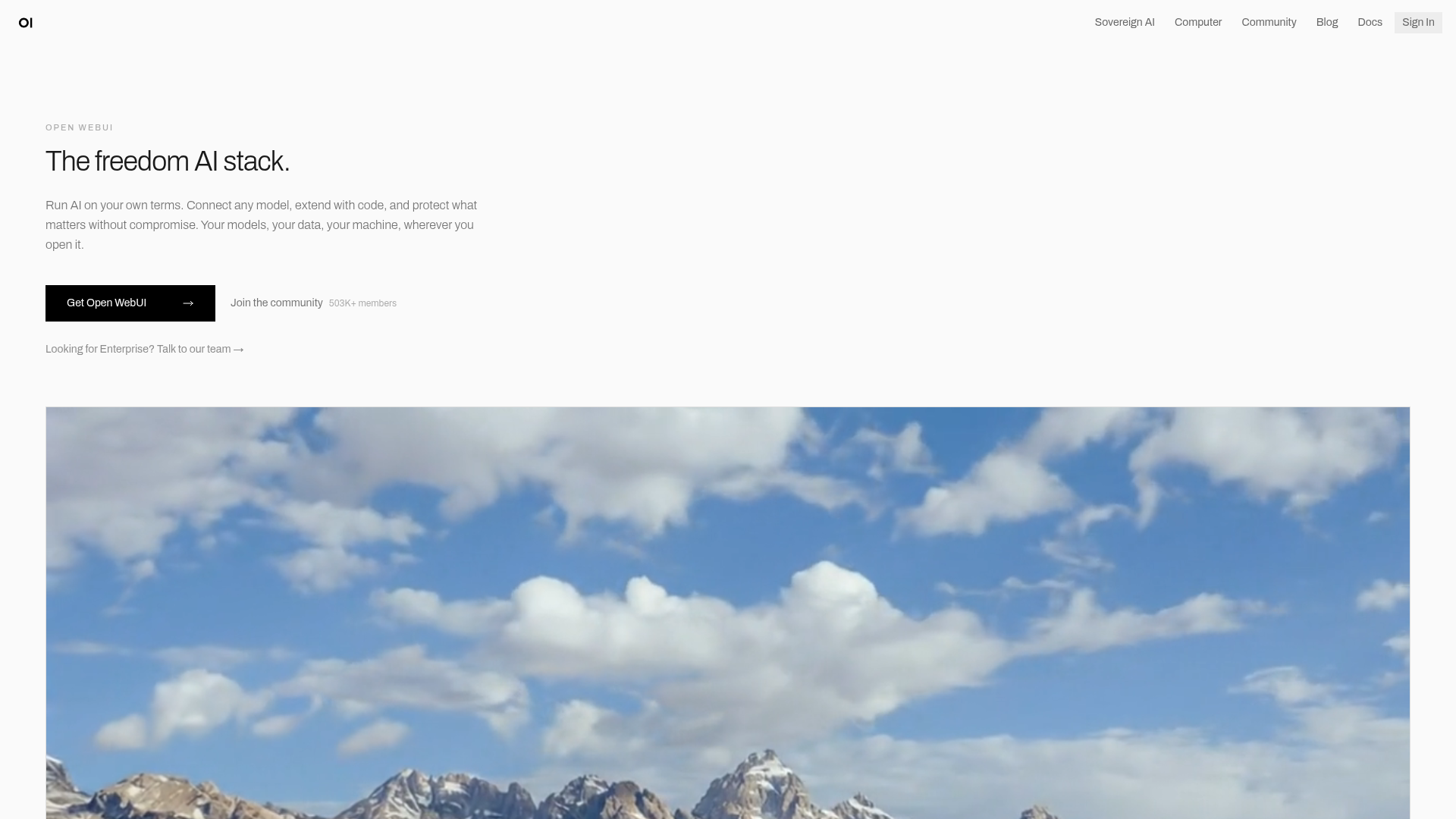 Open WebUI screenshot Open WebUI screenshot