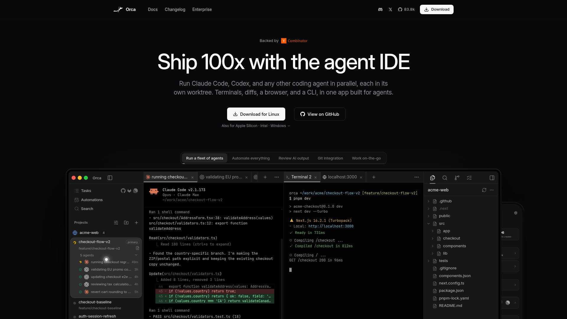 Orca screenshot Orca screenshot