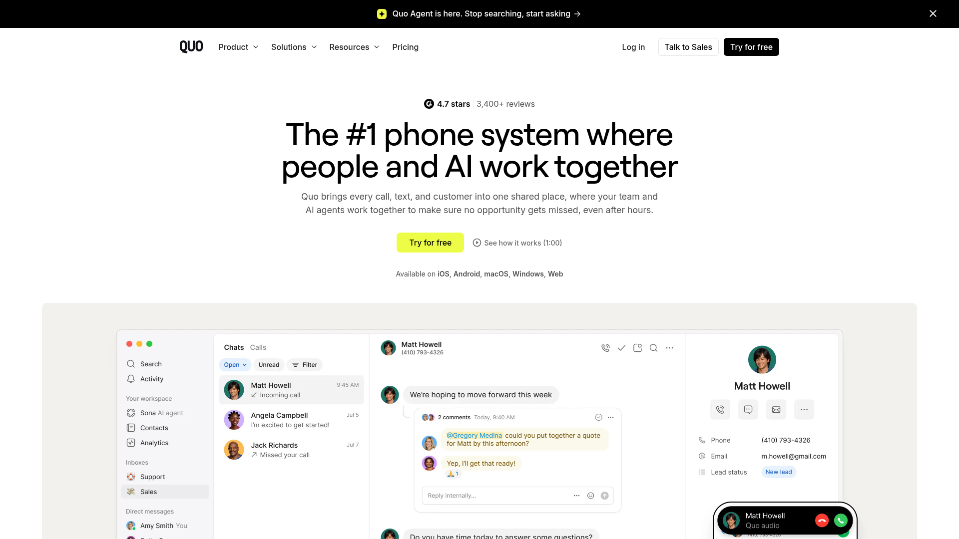 Quo screenshot