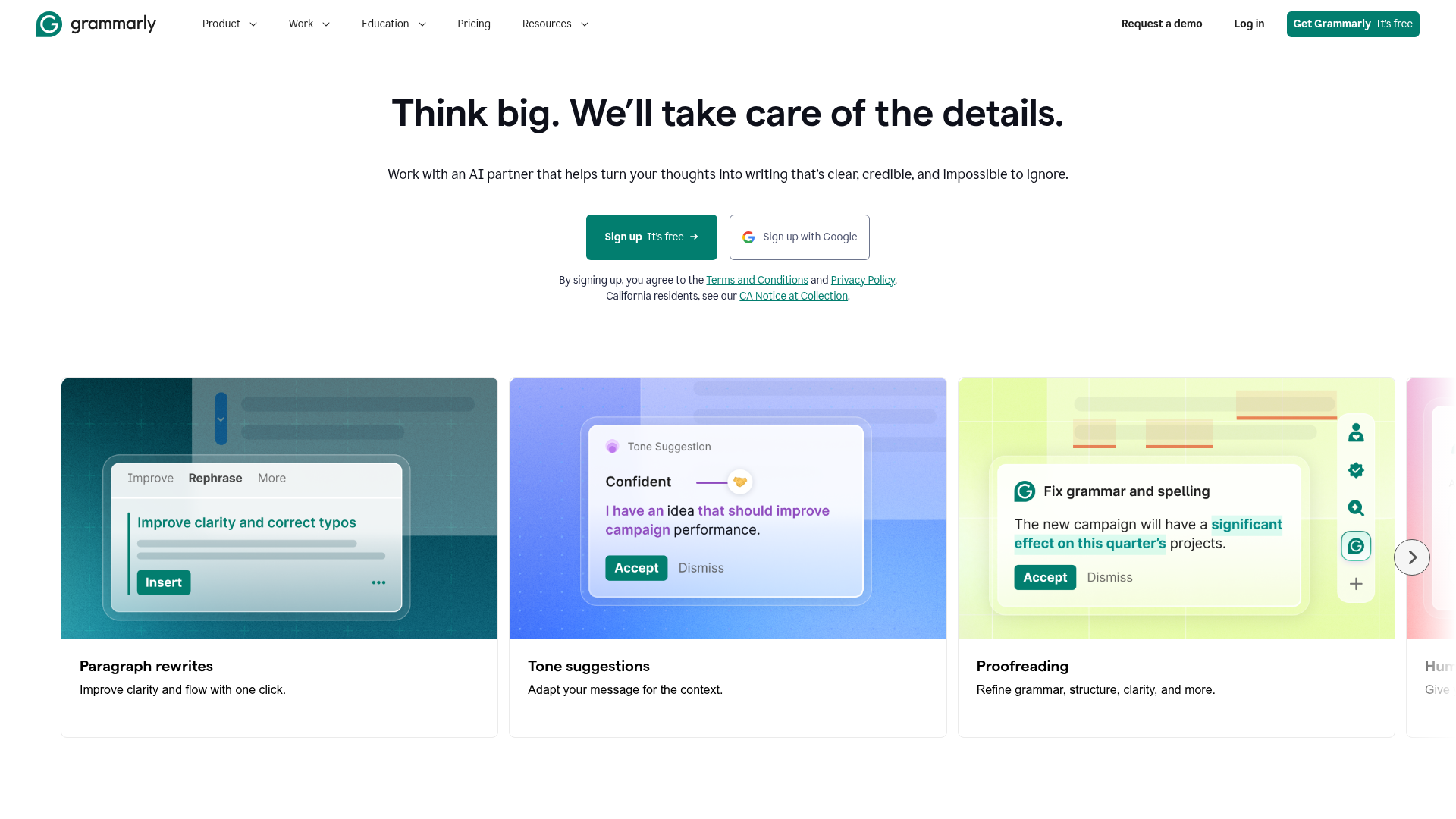 Grammarly screenshot Grammarly screenshot