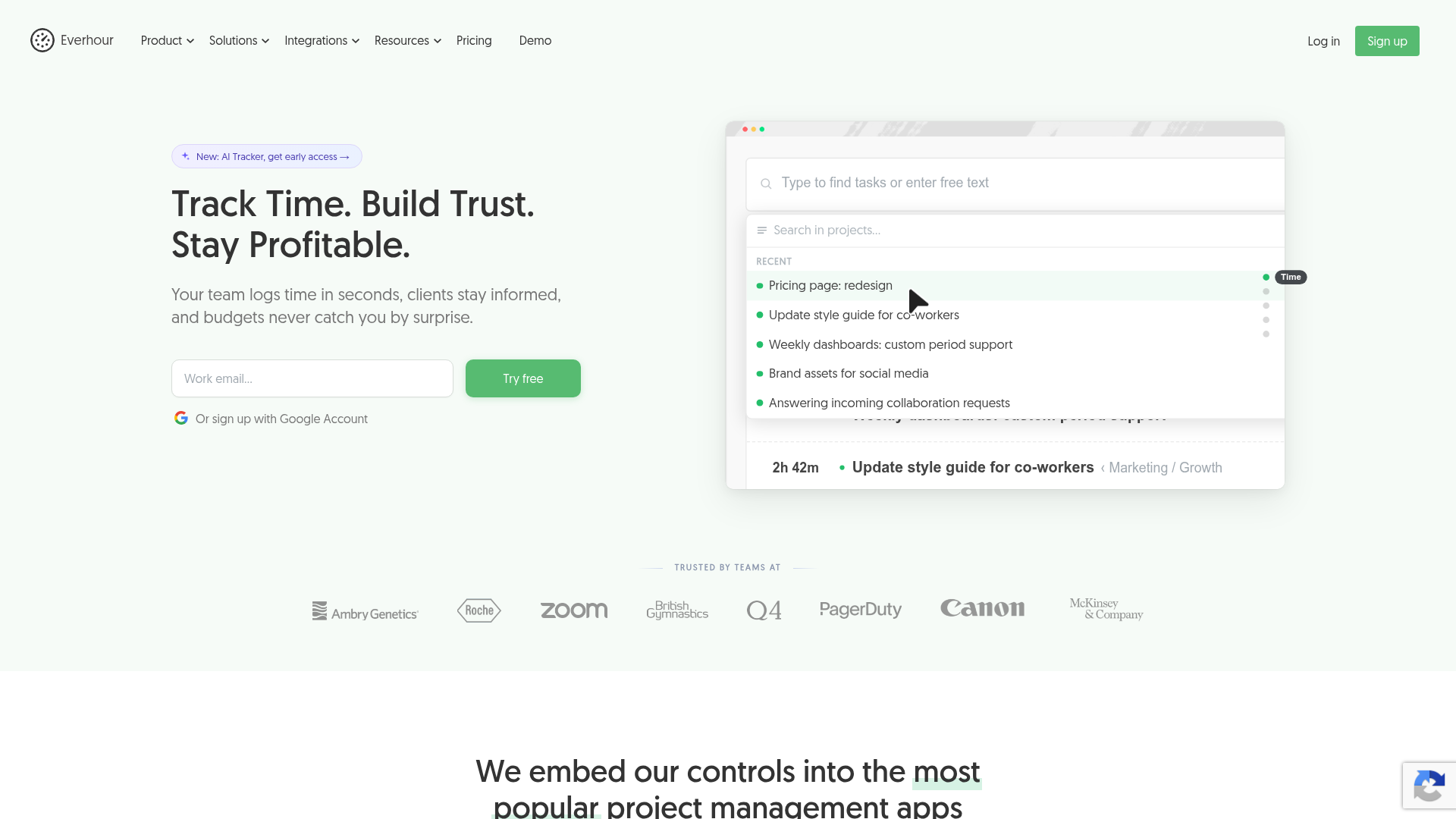 Everhour screenshot Everhour screenshot