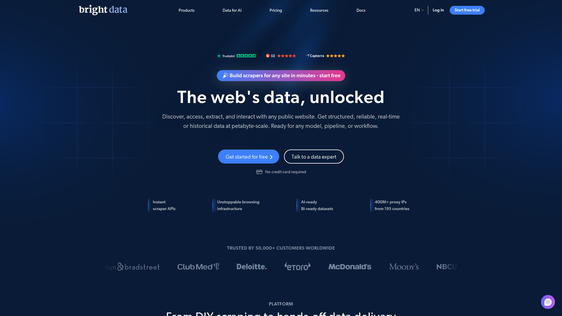 Bright Data screenshot
