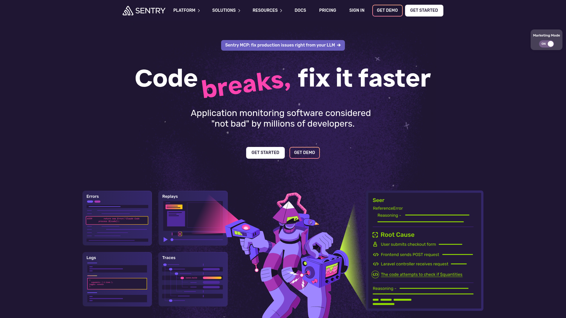 Sentry screenshot Sentry screenshot