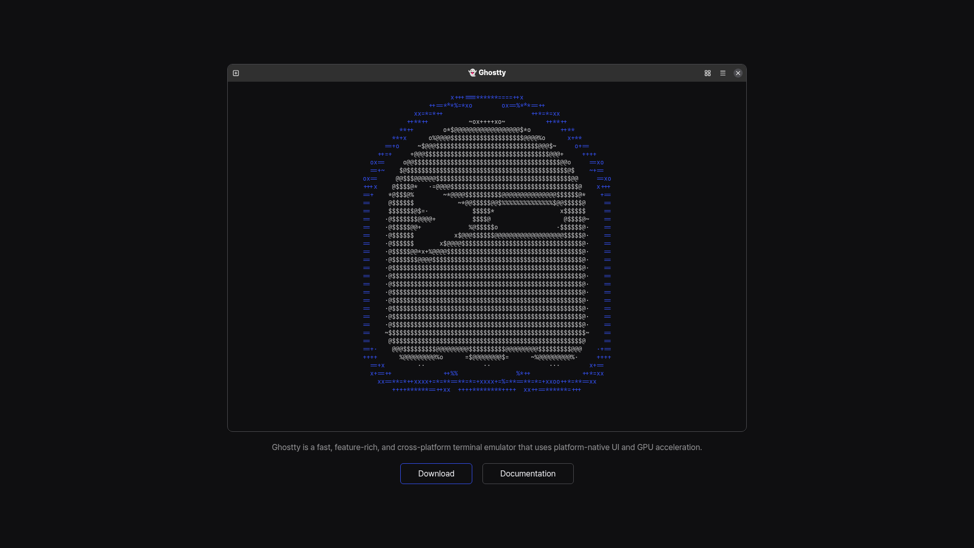 Ghostty screenshot Ghostty screenshot