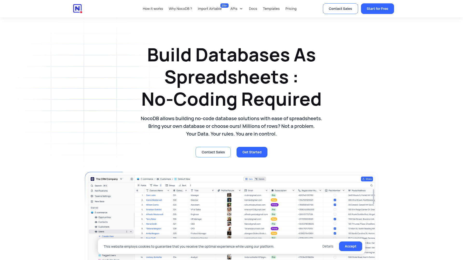 NocoDB screenshot NocoDB screenshot