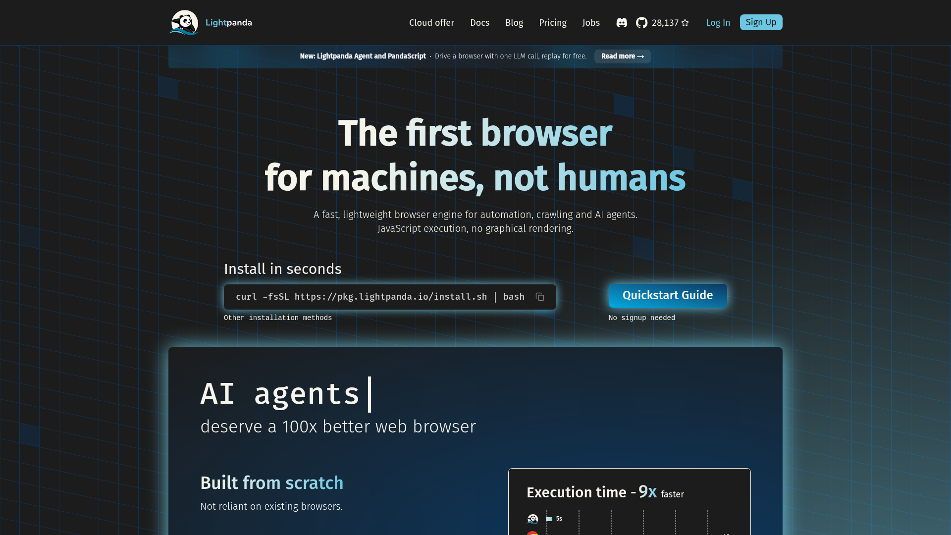 Lightpanda screenshot Lightpanda screenshot
