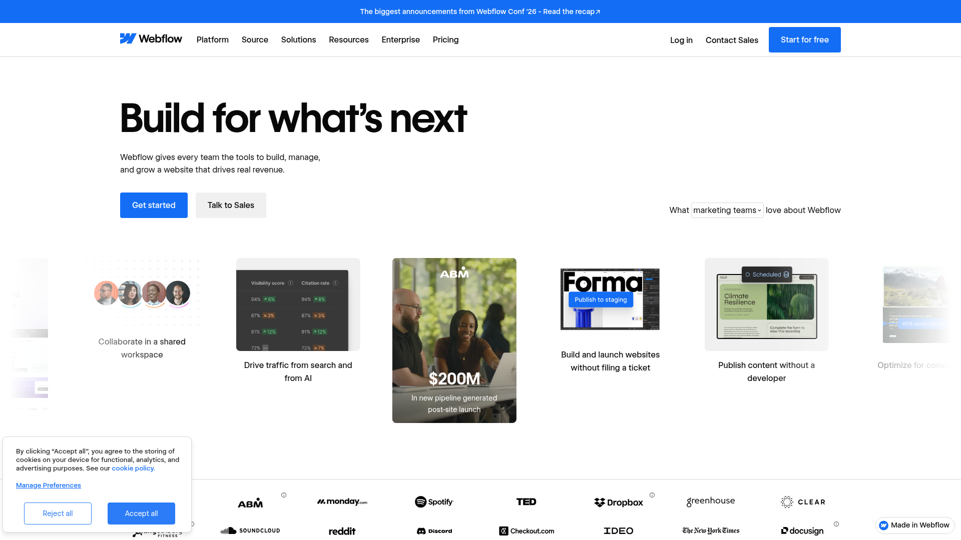 Webflow screenshot Webflow screenshot