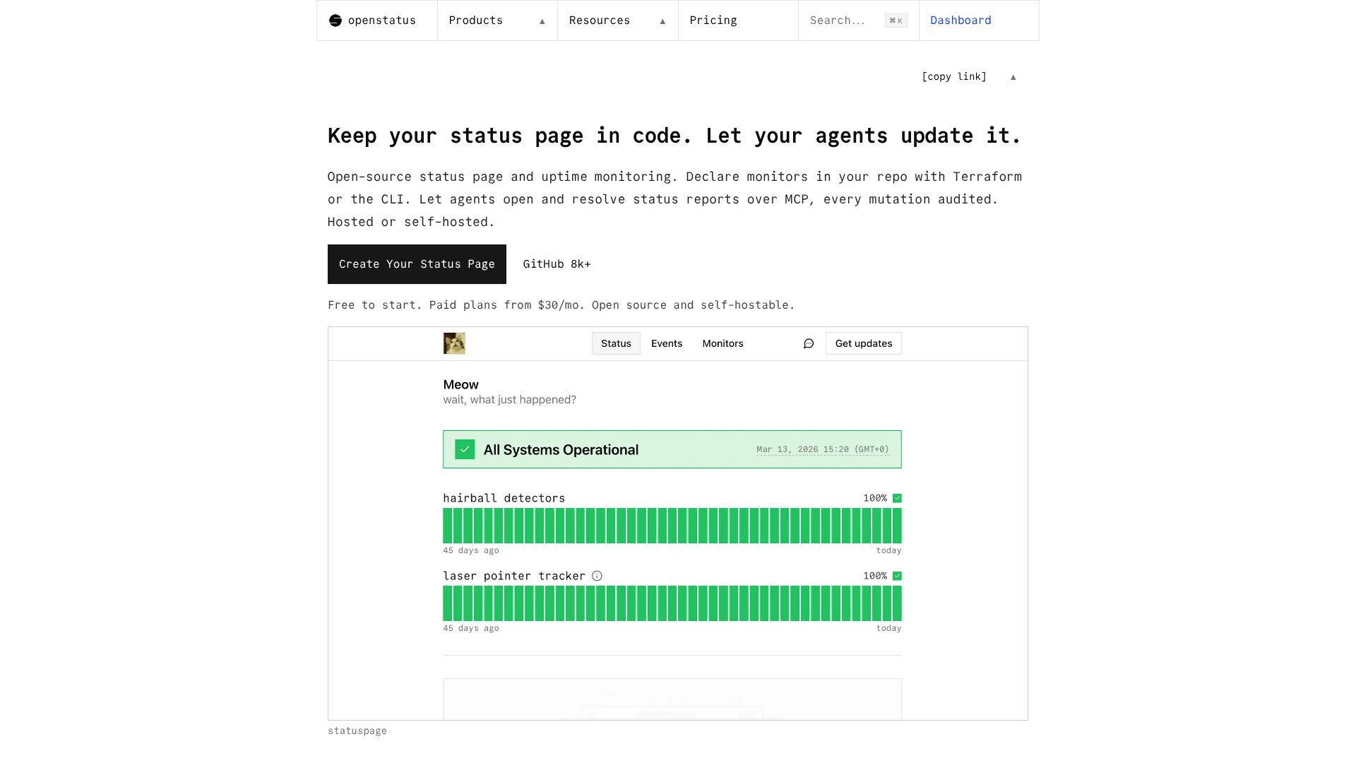 OpenStatus screenshot OpenStatus screenshot
