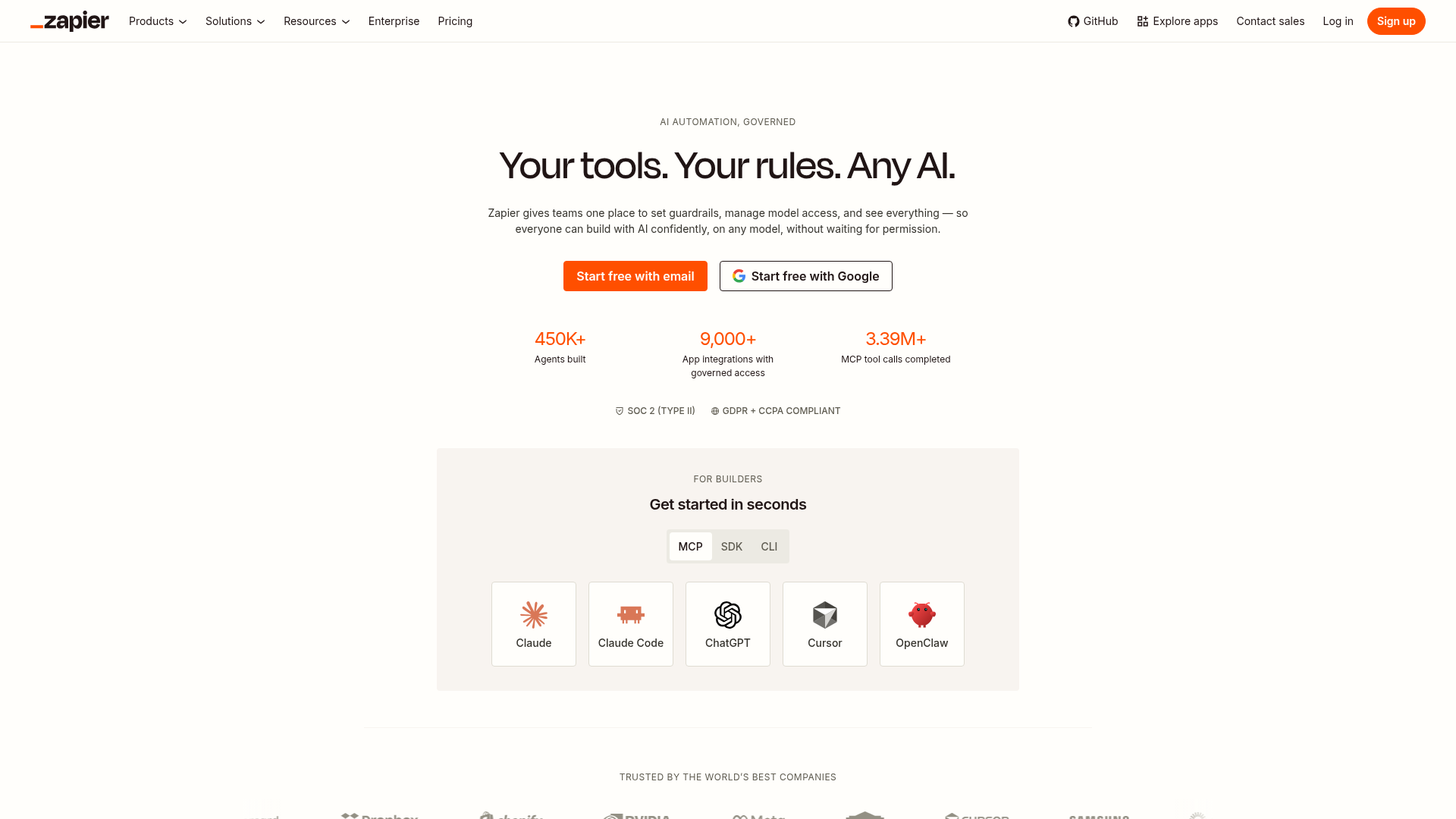 Zapier screenshot Zapier screenshot