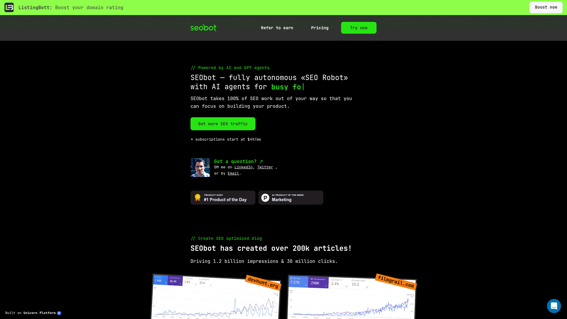 SEO Bot screenshot SEO Bot screenshot