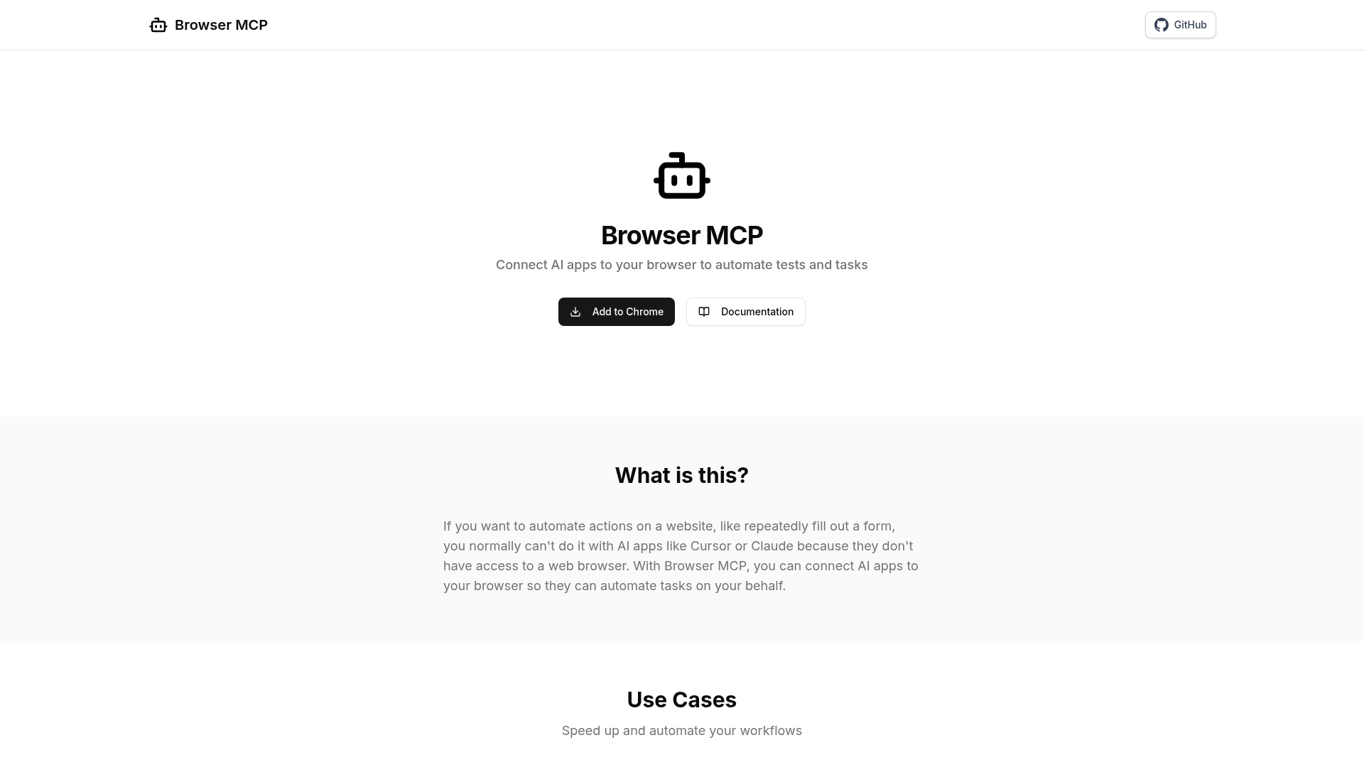 Browser MCP screenshot Browser MCP screenshot