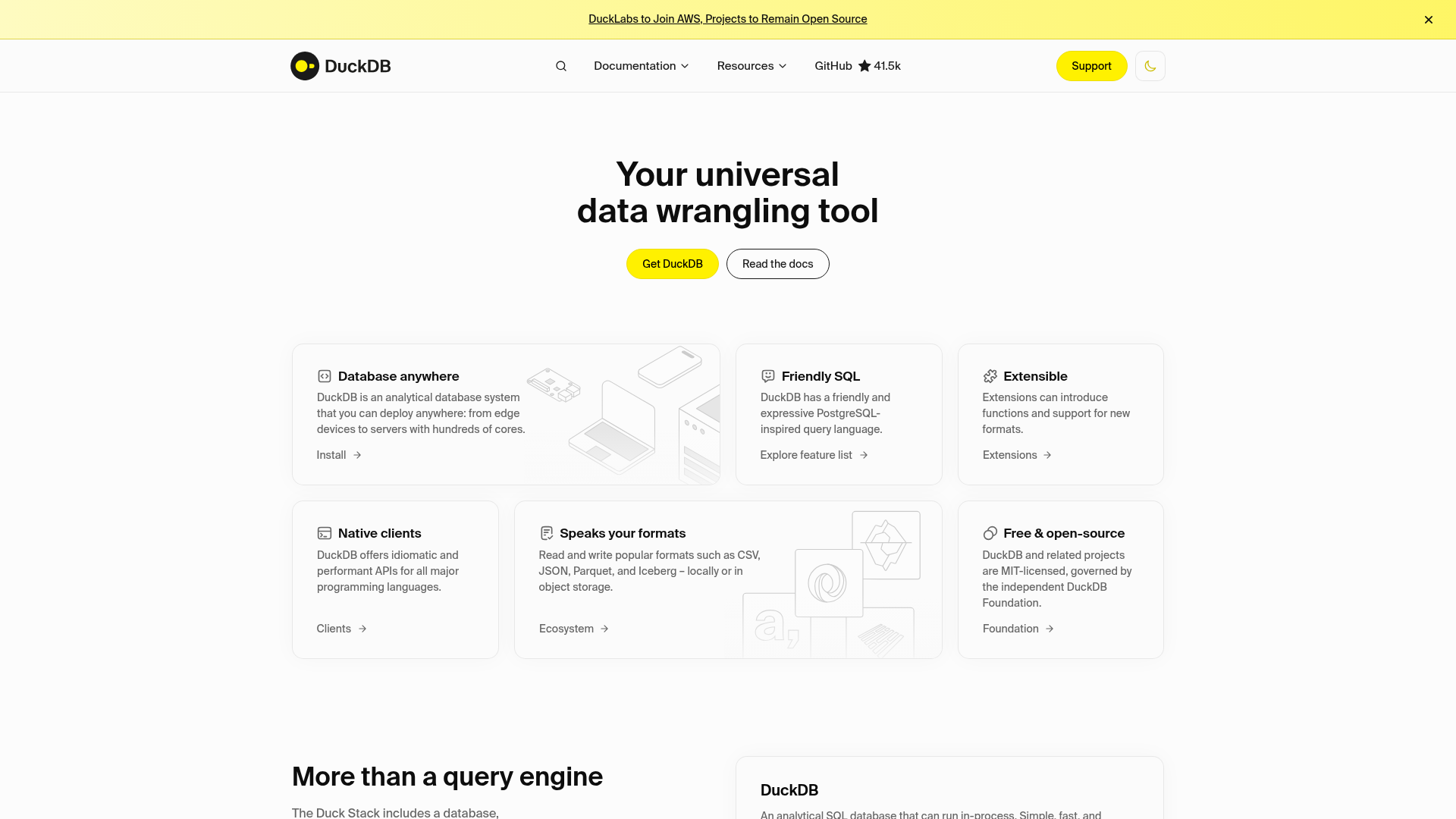 DuckDB screenshot DuckDB screenshot
