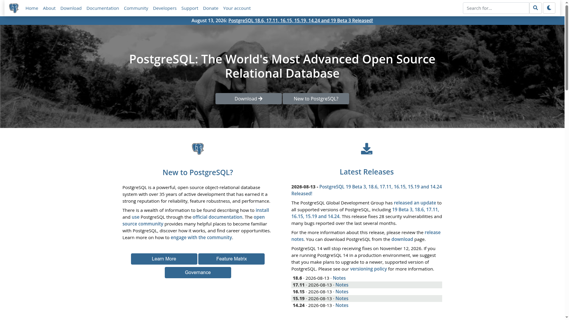 PostgreSQL screenshot PostgreSQL screenshot