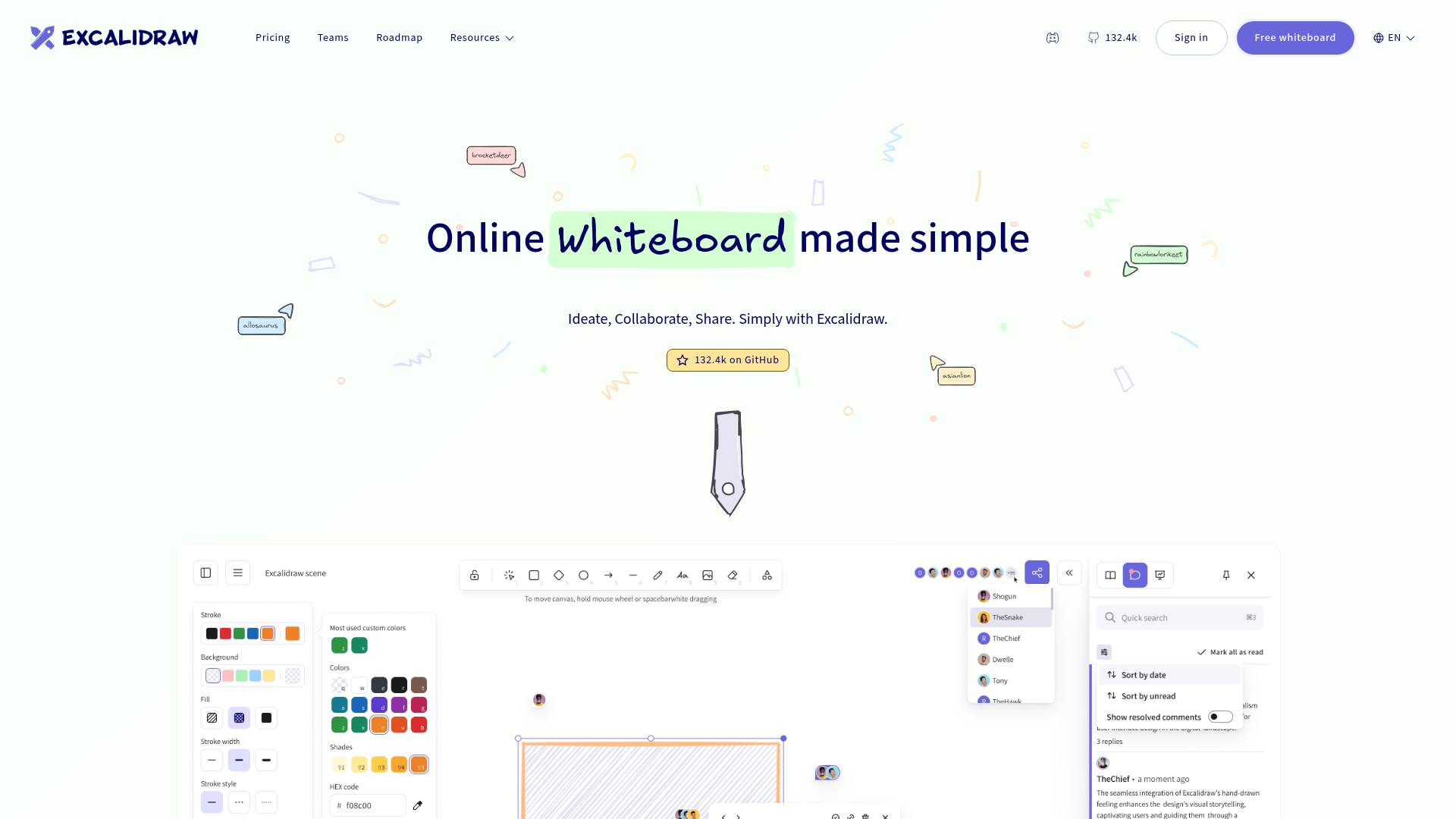 Excalidraw+ screenshot Excalidraw+ screenshot