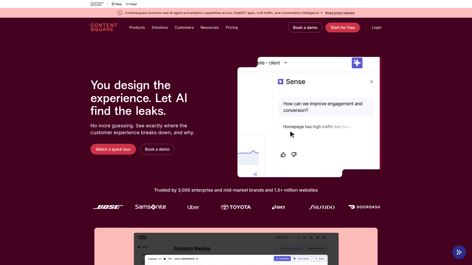 Contentsquare screenshot Contentsquare screenshot