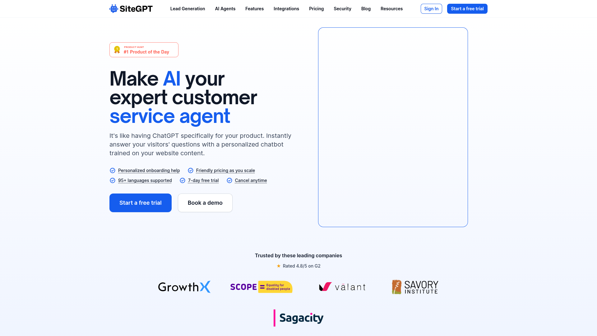 SiteGPT screenshot SiteGPT screenshot