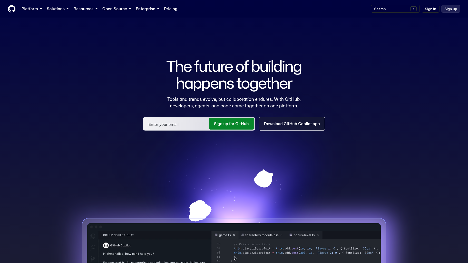 GitHub screenshot GitHub screenshot