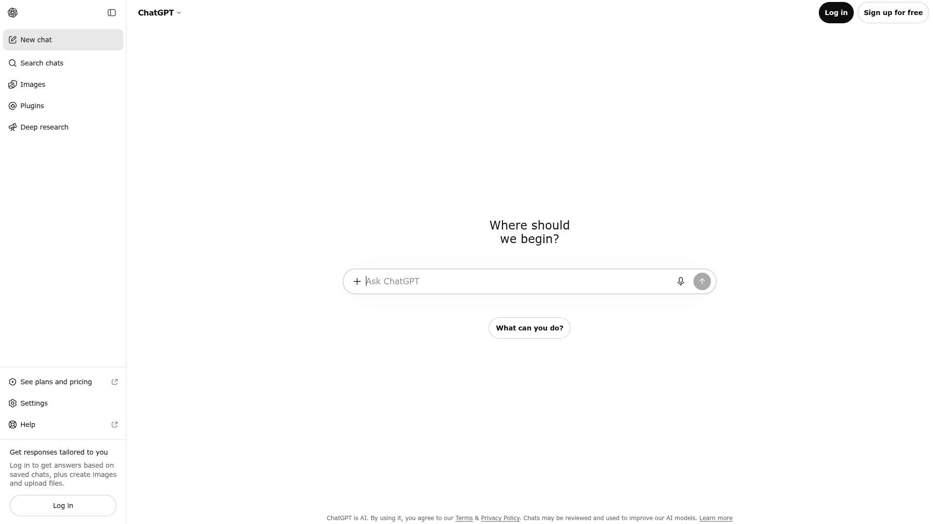 ChatGPT screenshot ChatGPT screenshot