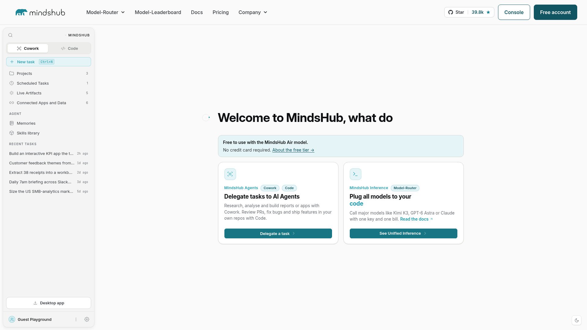 MindsDB screenshot MindsDB screenshot