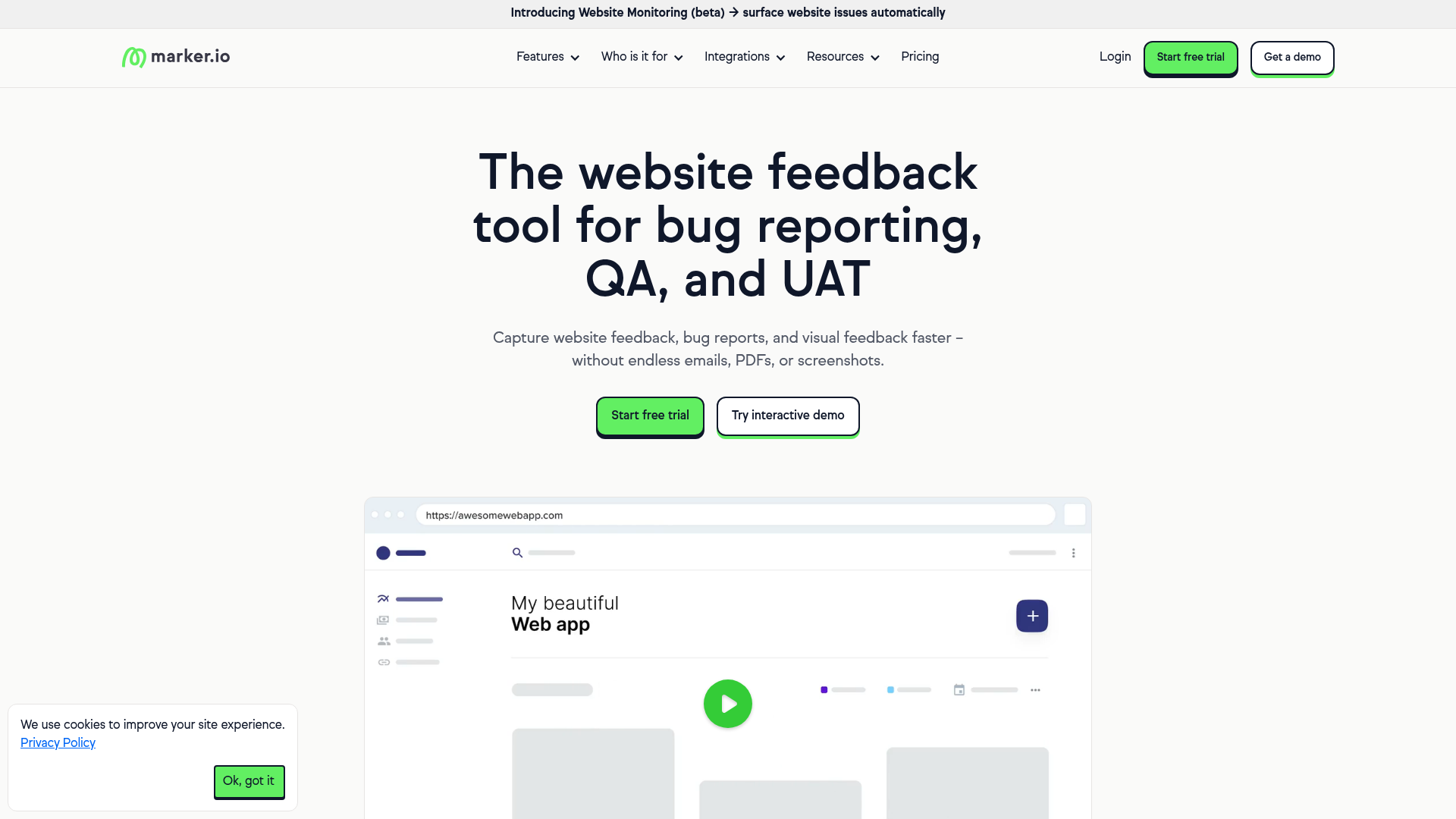 Marker.io screenshot Marker.io screenshot